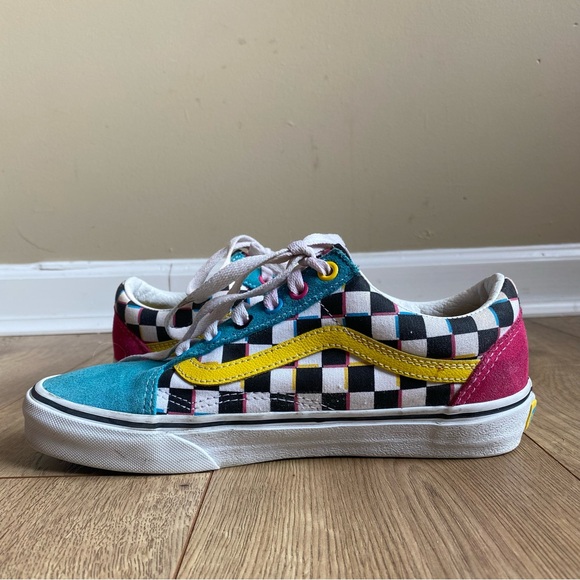 Vans Old Skool Crazy Checks Multi Shoes Women’s Size 7 Men’s Size 5.5 - Picture 4 of 10